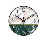 KXQYIKYI Wall Clock Personalized Imitation Marble Pattern Decoration Clock Living Room Bedroom Retro Silent Wall Clock Decor Clock(14inches)