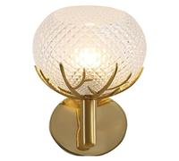 KXQYIKYI Wall Lamp Glass Globe Wall Sconce Lighting Antique All Copper Wall Light Indoor 1-Light Brass Sconces Luxury for Bedroom Living Room Hallway Hotel Bathroom