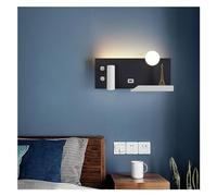 KXQYIKYI Wall Lamp LED Compatible with Bedroom Bedside Study Indoor Round Iron Light Practical Luminaire Deco Reading Lighting Fixtures (Color : G Black 23.5cm, Size : Warm White)