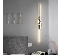 KXQYIKYI Wall Lamp Led Wall Lights Indoor Long with Remote Control Sconce Dimmable Linear Modern Aluminum 3 Color Temp 28w Vanity Bar Light Living Room(Black Gold,100cm)