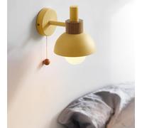 KXQYIKYI Wall Lamp Led Wall Lights Indoor with Pull Cord Switch Modern Metal for Bedroom Living Room Loft Porch Hallway Kitchen(Light Green)