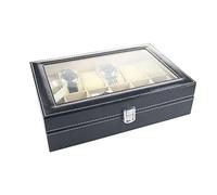 KXQYIKYI Watch Display Organizer Artificial Leather Watch Box Display Cabinet Storage Box 12 Slot Jewelry Storage Box Watch Jewelry Box Jewelry Case