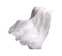 KXQYIKYI Women Autumn Winter Silk Scarf Wit Solid Color Pure Silk Scarf, Ladies Spring Summer Chiffon Silk Shawl (Wit 200~65cm)