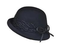 KXQYIKYI Women's Wool Felt Mesh Hat Bowler Hat Fedora Hat Tea Party Wedding Hat (White One Size)