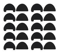 KxrTpx 10 Pairs Shoe Toe Protectors, Trainer Heel Repair Patch, Self-Adhesive Shoe Repair Patches, Prevents Shoe Damage, Extends Shoe Life, Includes 5 Pairs 7x10cm & 5 Pairs 7x11.5cm, Black