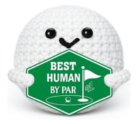 KxrTpx 2Pcs Golf Gift Accessories for Men And Women, Handmade Crochet Golf Balls, Birthday, Celebration Party Accessories, Suitable for Placing on Tables, Cars or Shelves