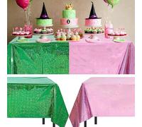 KxrTpx 2pcs Party Table Cloth, Wicked Party Decorations, Wicked Birthday Decorations, Magic Party Party Laser Tablecloth Props For Witch Movie Party Decorations Birthday Celebration