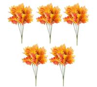 KxrTpx 5PCS Autumn Leaves,artificial Leaves,autumn Decorations that Can Be Placed in Vases,are Very Suitable for Thanksgiving,Halloween and Autumn Wedding Decorations.