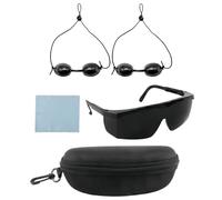 KxrTpx 5Pcs Sunbed Goggles, Sunbed Eye Protection with Tanning Goggles, IPL Glasses for Professional Laser Treatments, IPL 190-540nm Laser Protection, with Glasses Case and Accessories