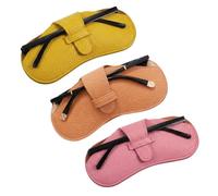 KxrTpx Alice Wheeler Glasses Case, Flat Glasses Case for Women, Soft Glasses Pouch with Three Colour Options, Leather Glasses Bag with Glasses Cover