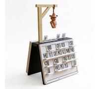 KxrTpx Hangman Game Book, Portable Board Games for Adults and Families, Vocabulary Spelling Challenge, Compact Travel Entertainment 15x13x3.2 cm