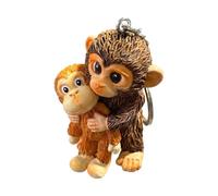 KxrTpx Monkey Teddy and Plush Toy, Attach to Keys and Hang on Backpacks, Decorate Purses and Display in Cars, Gift for Animal Lovers and Wildlife Advocates, Compact Design