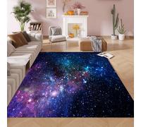 kxry 2 * 3 Feet Galaxy Soft Area Rugs for Kids Girls Boys Blue and Purple Outer Space Starry Sky Universe Floor Carpet for Living Room Bedroom Dorms Nursery Rooms Home Decor Aesthetic