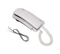KXT-438 Quick Flash Last Number Dials Wired Phone with Pause Function, Fixed Wall Mounted Phone for Hotel, Home Office (White)