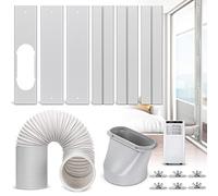 Kxuhivc Portable Air Conditioner Windows Vent Kit, Adjustable Window Seal with 5.9 Inch Diameter, 78.7 Inch Length Exhaust Hose for A/C Unit Universal for Sliding Glass Doors