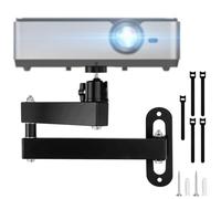 KXVXXV Wall Mount Projector Mount Wall Projector Mounts Multi-Angle Adjustable Metal Projector Stand with 1/4 Inch Screw Interface Articulated Arm Mount