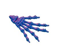 KXWDKJ 3d Printed Fidgets 3-d Printed Halloween Skeleton Hand 10cm/4in for Halloween Decoration Creating an Atmosphere (Blue Purple)