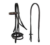 KXWDKJ Horse Halter and Lead Rope Horse Halter Cowhide Material with 3 Color Rhinestones Anti-Slip Particles for Equestrian Dressage (Black,XL)
