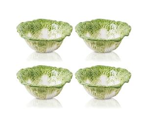 KXZ Green Ramen Noodle Bowls Microwavable 7 Inch, 16 Oz Ceramic Dinner Bowl Sets of 4 for Kitchen, Orcelain Silverware Set for Cereal, Soup, Serving, Rice, Pho, Salad, Pasta, Chip, Fruits, Vintage