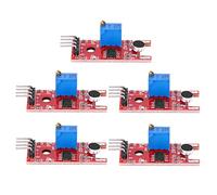 KY - 038 Sound Sensor Module 5Pcs | Highly - Sensitive Microphone Amplifier IC | Adjustable Threshold for Microcontroller/Robotics/DIY Projects | 3.3V & 5V Compatible, Low