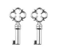 KY-11 Hollow Barrel Antique Skeleton Key for Jewelry Box Locks, Diaries, Tiny Cases, Necklace Skeleton Key (2 Pcs)