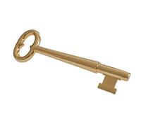 KY-30 Skeleton Key with Double Notched Bit for House Doors with Mortise Locks (Solid Brass)