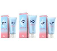 KY Jelly Lube, 57g Pack of 3, Water Based Lubricant, Extra Thick Gel, Ph Friendly, Gentle Formula, Gynecologically Tested, Eases Vaginal Dryness & Intimate Discomfort, Non-Sticky, Non-Staining