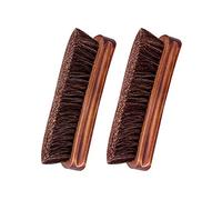 KY-Tech 2pcs Premium Horsehair Shoe Brush - Shoe Shine Brush with Horse Hair Bristles for Boots, Car Seats, Sofas, Bags