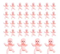 KY-Tech Mini Plastic Babies, 100 Pieces 1 Inch Mini Babies Tiny Plastic Babies Ice Cube Baby Doll for Baby Shower Party Game Supplies Decoration Halloween Doll Halloween Decoration(100pcs White)