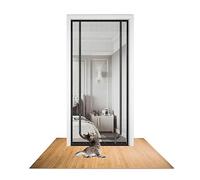 Kyaoayo Cat Gate Balcony Door, Cat Screen Cat Net for Balcony, Pets Screen Door, Cat Grid for Door, Prevent Cats from Running, for Living Room, Bedroom, Kitchen (80 x 200 cm)
