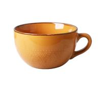 kyaoayo Coffee Cup Cup, Large Ceramic Soup Cups, 700 ml Microwave Soup Bowl, Cereal Bowls with Handle, Porcelain Coffee Mug for Cereal Soups, Salad Bowl, Bowl (Yellow)