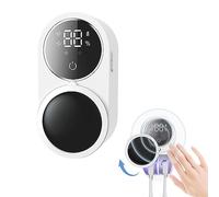 kyaoayo UV Toothbrush Steriliser, Wall Mounted Toothbrush Cleaner Organiser, Intelligent Induction Portable Container with UV and LED Technology, Holds Two Toothbrushes at the Same Time, White, UV