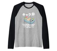 Kyaraben Art Character Bento Box Japanese Food Kawaii Raglan Baseball Tee