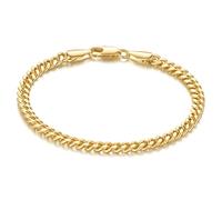 KYAYE 14K Gold Bracelets for Men Cuban Link Chain for Mens Non Tarnish Dainty Charm Bracelet Gift with Lobster Clasp Gold Jewelry 6.5/7/7.5/8/8.5in, Non-adjustable (6.5in, 7 in, 7.5 in, 8 in, 8.5 in