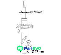 KYB FRONT LEFT SHOCK ABSORBER 3348099 FOR CITROËN