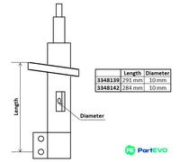 KYB Front Axle Shock Absorber fits Citroen Berlingo Peugeot Toyota Vauxhall