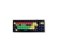 KYB-MON2MIX-LCUH Accuratus Keyboard , Multi Col Keys , Lower Case