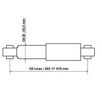 1x Shock Absorber (Single) 3450023 KYB Excel-G Rear 1608948280 1355826080 5206LT