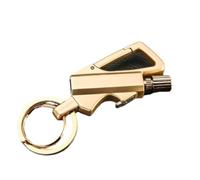 Kybo Keychain, 3-in-1 All-Metal Multi-Functional Tool Keychain Bottle Opener, Permanent Match Infinity Lighter with Multitool Keychain Bottle Opener, Outdoor Waterproof Kerosene Lighter (Gold)