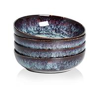 KYBSCZ 30oz Pasta Bowl Set - 8" Dinner Salad Bowls - Microwave Safe - Large Ceramic Set of 4