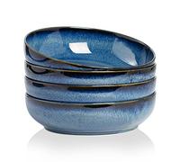 KYBSCZ 30oz Pasta bowls set - 8" serving bowls - salad bowls set of 4 - Large ceramic bowl - Microwave safe bowls