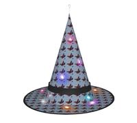 Kycvds Beautiful Butterflies Halloween Witch Hats Are Decorated With Lights, Which Decorate Large Halloween Party Supplies.