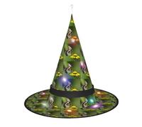 Kycvds Beautiful Glowing Butterfly 1 Halloween Witch Hats Are Decorated With Lights, Which Decorate Large Halloween Party Supplies.
