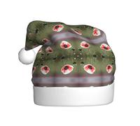 Kycvds Beautiful Poppy Flower Ink Santa Hat Holiday For Adults Unisex Velvet Comfort Extra Thicken Hat For New Year