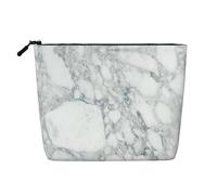 Kycvds Black Textured Marble Small Cosmetic Bag Travel Accessories Storage Bag Cosmetic Box Birthday Gift Christmas Gift Beautiful, Black, One Size