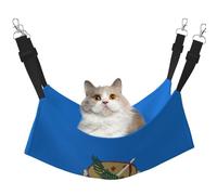 Kycvds cat hammock oklahoma state flag cat hammock for cage adjustable hanging pet rest mat for small pets