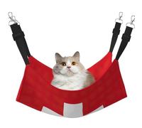 Kycvds cat hammock swiss flag adjustable hanging sleeping mat for small pets