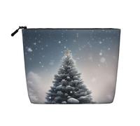 Kycvds Christmas Tree Snow Small Cosmetic Bag Travel Accessories Storage Bag Cosmetic Box Birthday Gift Christmas Gift Beautiful, Black, One Size