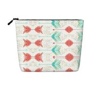 Kycvds Coral And Teal Arrows Small Cosmetic Bag Travel Accessories Storage Bag Cosmetic Box Birthday Gift Christmas Gift Beautiful, Black, One Size