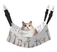 Kycvds Cute Cartoon Funny Giraffes Cat Hammock Bed for Cage Adjustable Hanging,Sleeping Resting Pad for Small Pet